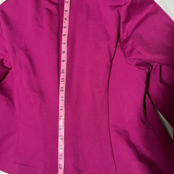 Lane Bryant Casual Career Jacket with zippers size 16 Fushia - Picture 12 of 14